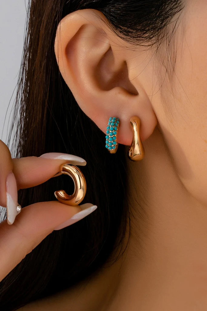 Tia Turquoise Earring Trio | Set of 3