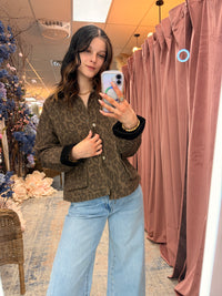 Lennox Leopard Denim Jacket
