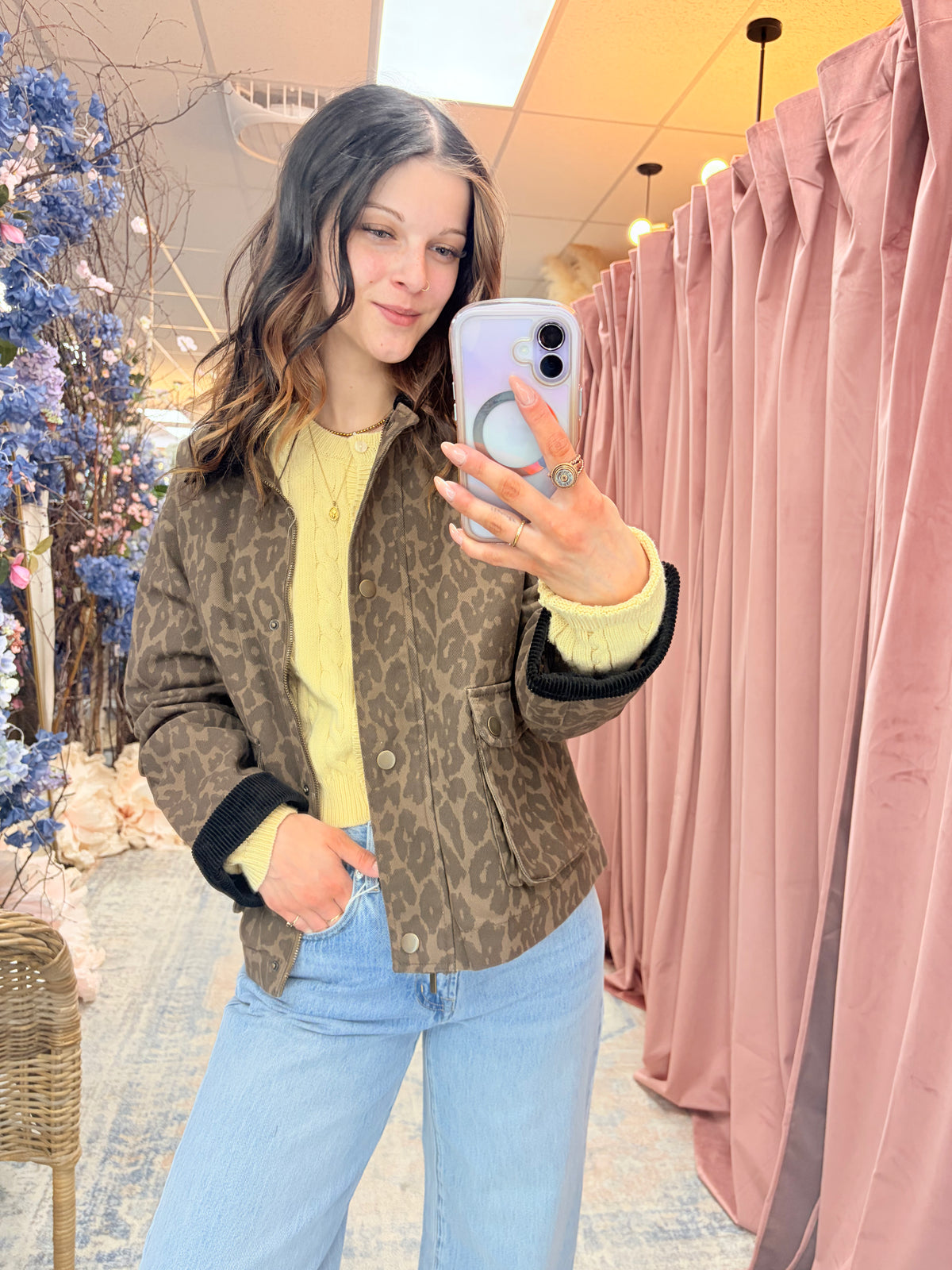 Lennox Leopard Denim Jacket