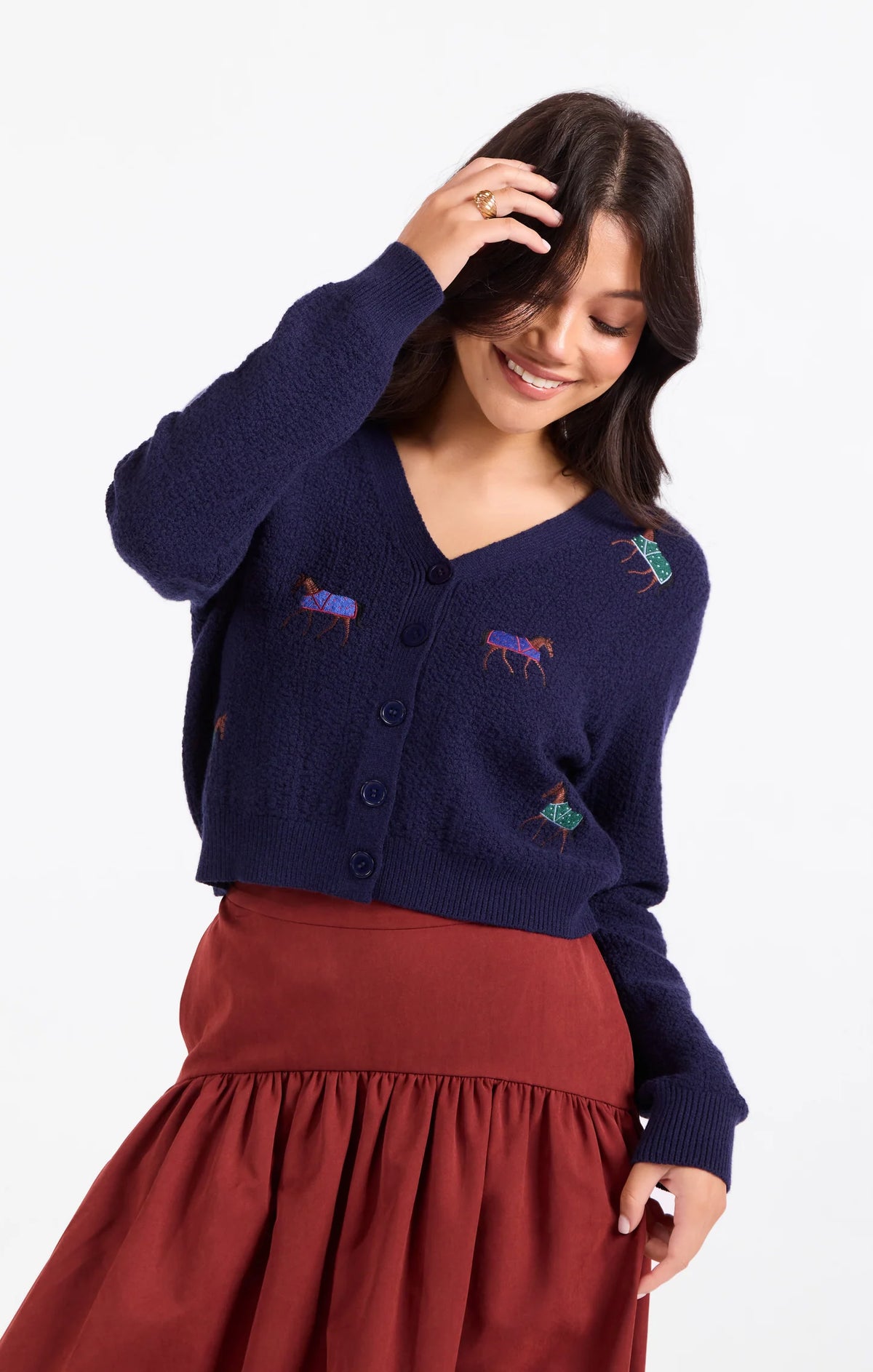 The Esme Embroidered Horse Cardi