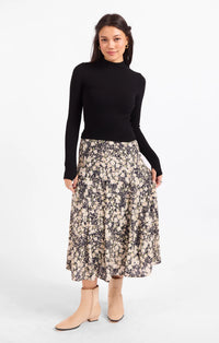 The Painted Fields Midi Skirt