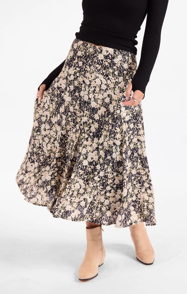 The Painted Fields Midi Skirt