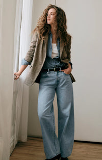 The Show Off High-Rise Bowed Denim