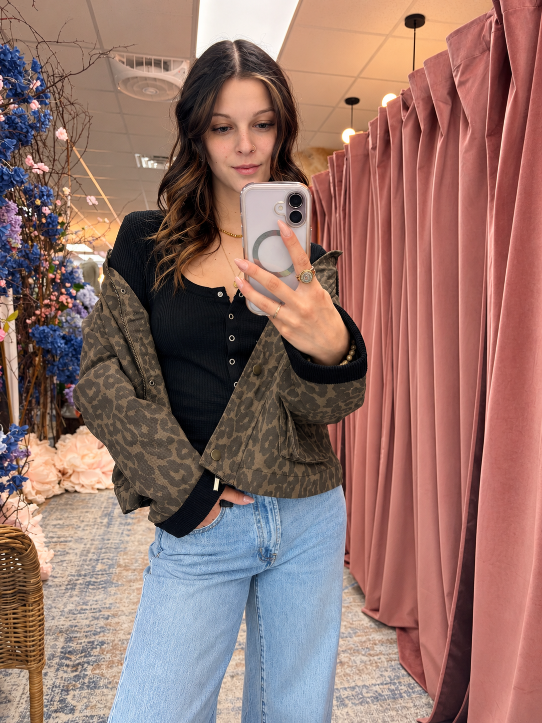 Lennox Leopard Denim Jacket
