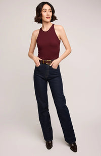 Ronan Ribbed Tank - Merlot