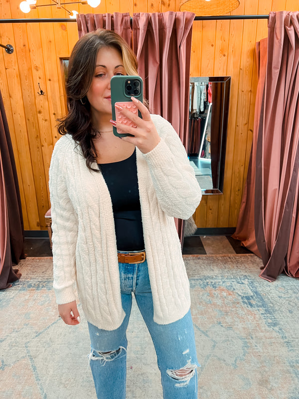 The Cate Cable Knit Cardi