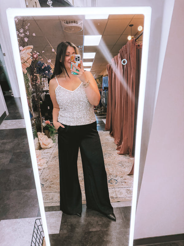 Isolade Satin Pant - Black