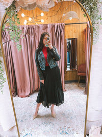 The Gia Cropped Faux Leather Jacket