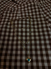 Brynne Layered Turquoise Heart Necklace | #011
