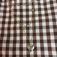 Brynne Layered Turquoise Heart Necklace | #011