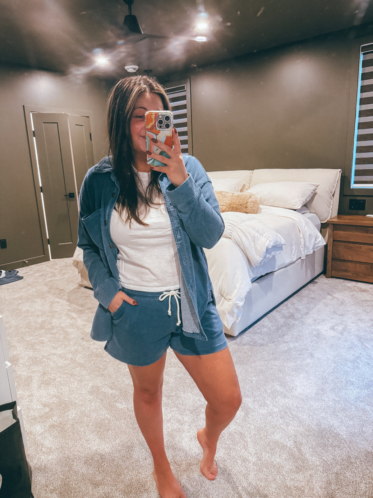 Hunter Knit Shorts - Calypso Blue Indigo