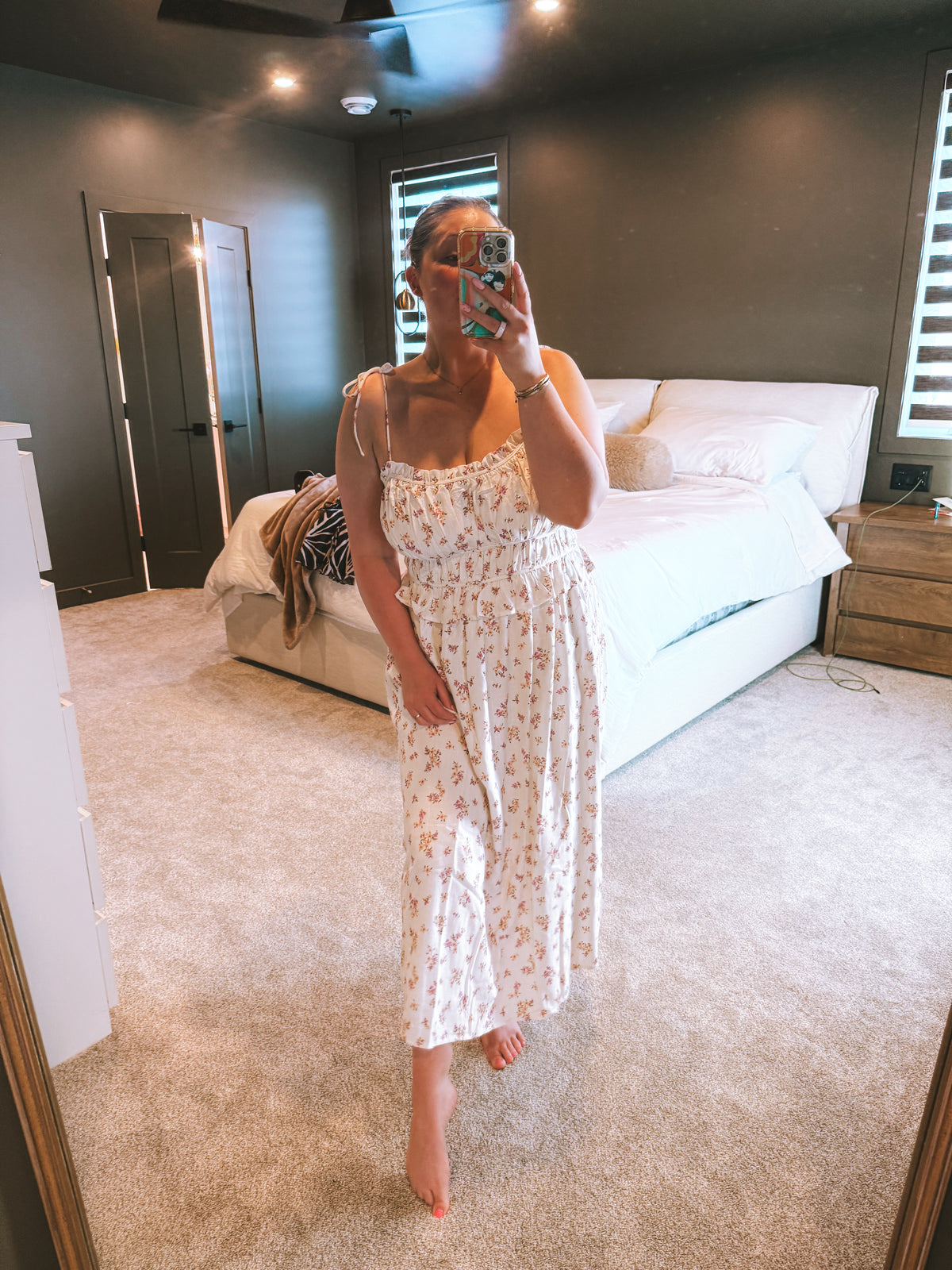 Bouquet Sweetheart midi Dress