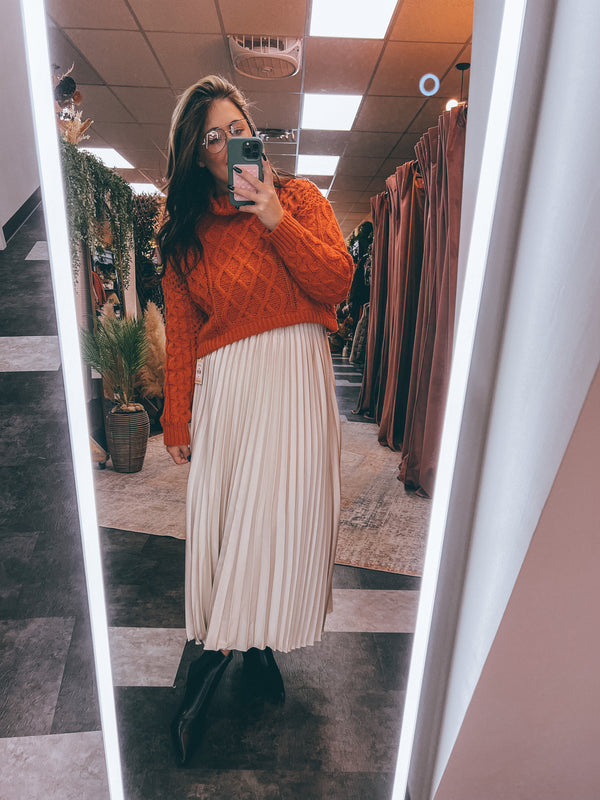 The Opal Pleated Maxi Skirt