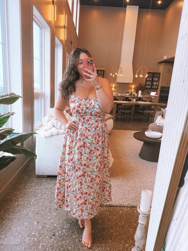 The Cove Tie Strap Midi Dress