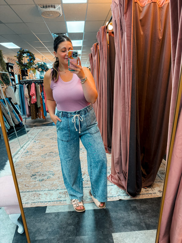 The Elowen Denim Pant - Blue