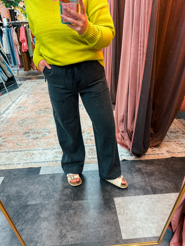 The Elowen Denim Pant - Black