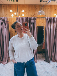 The Beach Embroidered Sweater
