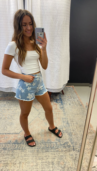 Flower Child Denim Shorts