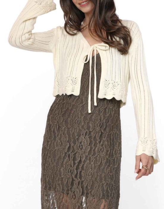 Chamomile Front Tie Cardi