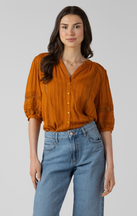 The Golden Hour Pintuck Blouse