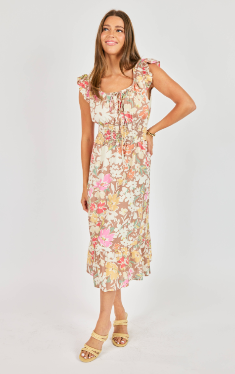 Floral Dunes Midi Dress