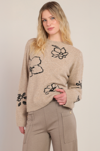 Leilani Flower Sweater