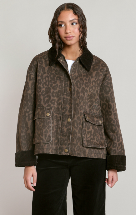 Lennox Leopard Denim Jacket