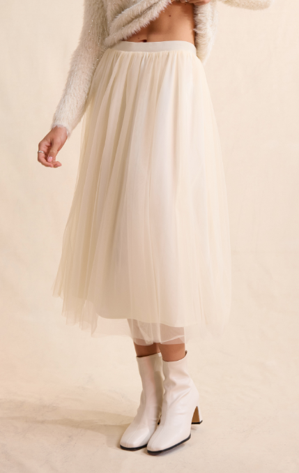 Invitation Tulle Midi Skirt