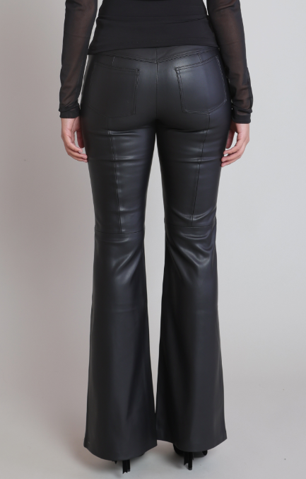 Allegra Faux Leather Wide Leg Pan