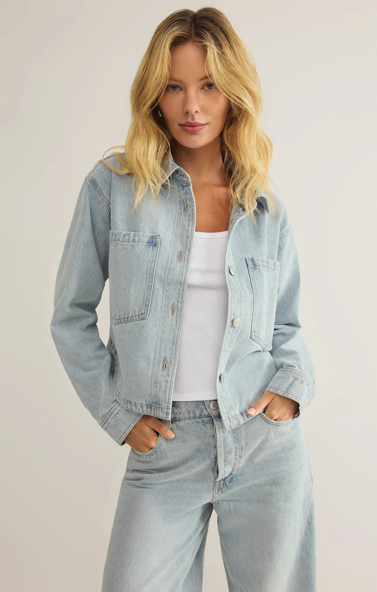 The All day Cropped Denim Jacket