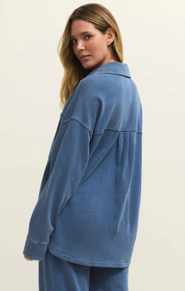 All Day Knit Jacket - Calypso Blue Indigo