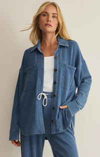 All Day Knit Jacket - Calypso Blue Indigo