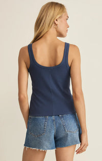 Niko Scallop Rip Tank - Twilight Blue