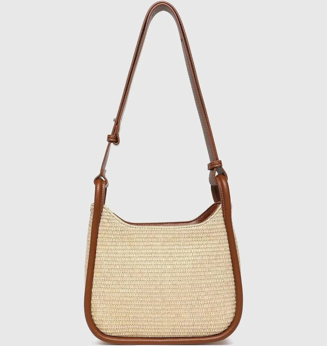The Clare Shoulder Bag - Raffia Tan