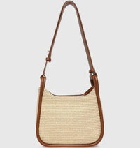 The Clare Shoulder Bag - Raffia Tan