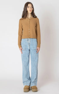 The Ellis Crewneck Cardi - Toffee