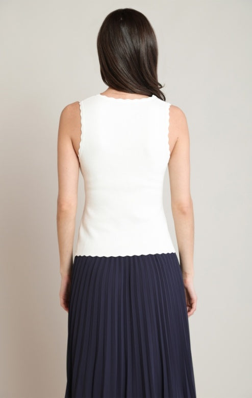 The Cillian Scalloped Knit Tank