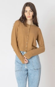 The Ellis Crewneck Cardi - Toffee