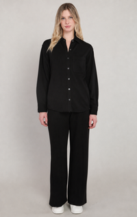 The Bronte Scuba Shirt - Black