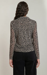 The Wrenlee Leopard Mesh Top