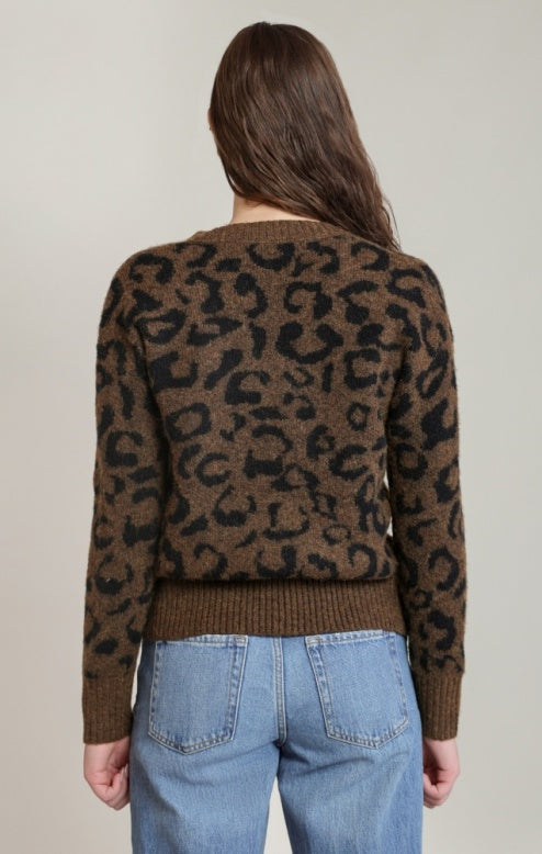 The Amari Leopard V-Neck Sweater