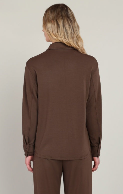 The Bronte Scuba Shirt - Milk Chocolate