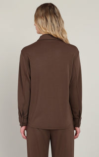 The Bronte Scuba Shirt - Milk Chocolate