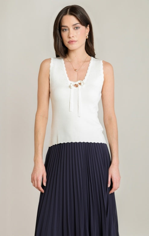 The Cillian Scalloped Knit Tank
