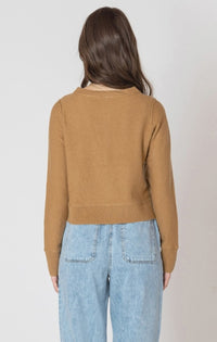 The Ellis Crewneck Cardi - Toffee