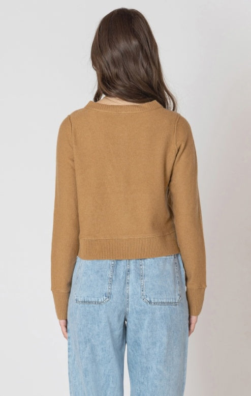 The Ellis Crewneck Cardi - Toffee