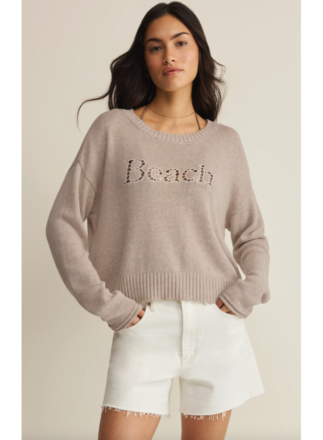 The Beach Embroidered Sweater