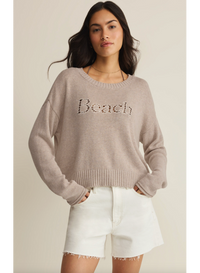 The Beach Embroidered Sweater
