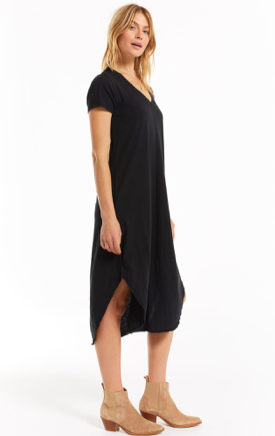 Z Supply Short Sleeve Reverie Dress - Black *FINAL SALE