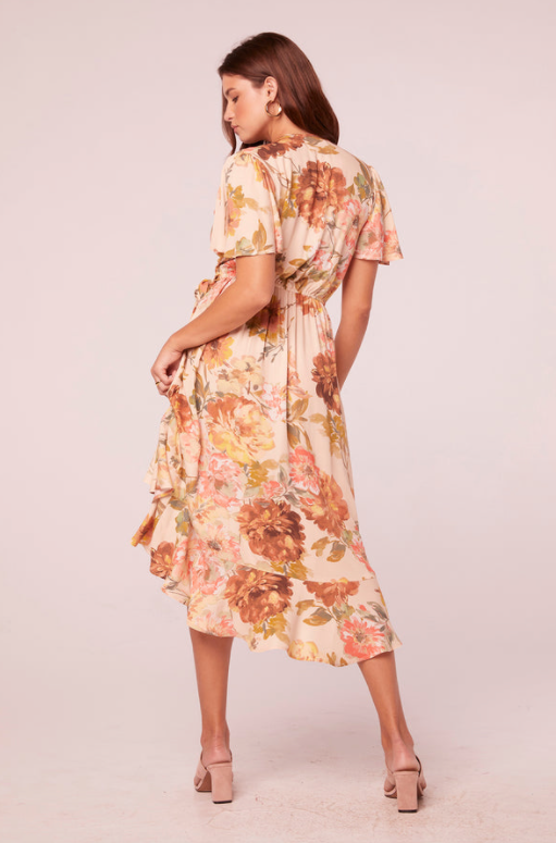 Devica Floral Wrap Midi Dress